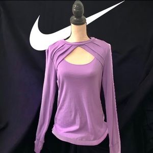 Exclusive Rare Sample Nike Sportswear long sleeve front cutout top NWT
